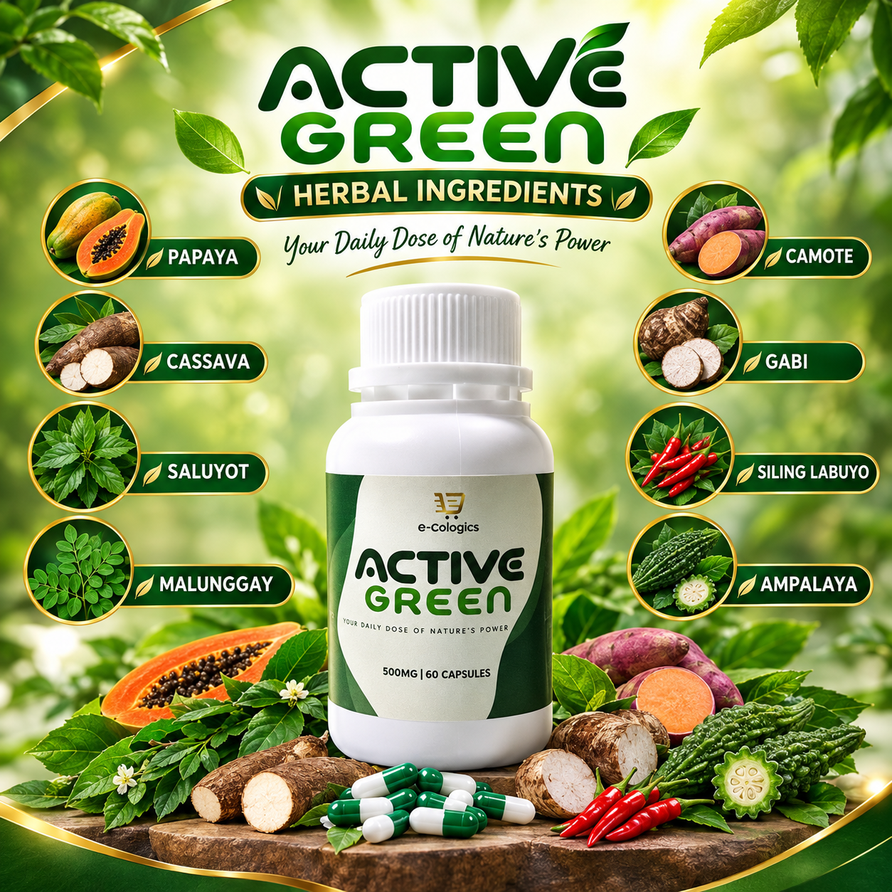 ACTIVE GREEN 60 CAP